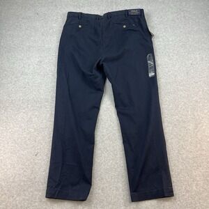 Polo Ralph Lauren Mens Dark Navy Blue Classic Fit Pants NWT 40x32 Flat Front NEW
